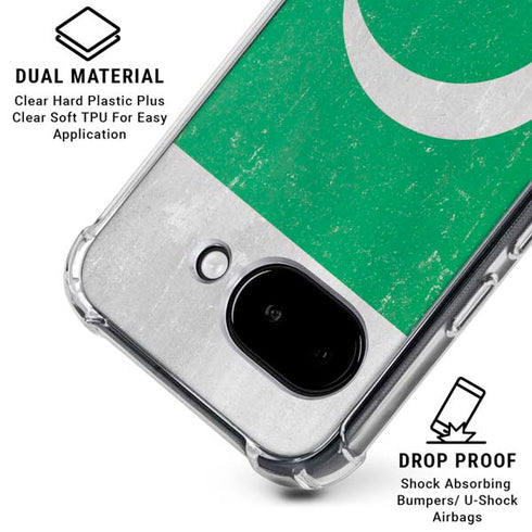 Pakistan Flag Distressed Google Pixel 9a Clear Case